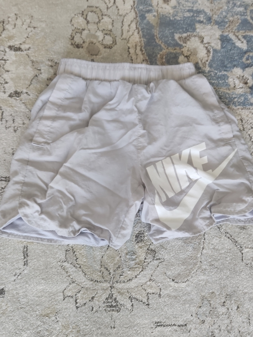 Nike Kid's Light Gray Logo Swim Shorts